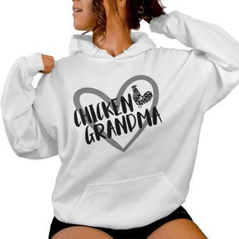 Chicken Grandma Heart Farmer Chicken Lover Women Hoodie - Seseable