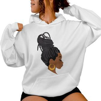 Cool Black Woman With Dreadlocks African American Afro Women Women Hoodie | Mazezy