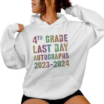 Cool Fourth Grade Autographs 2024 Last Day Signing Sign My Women Hoodie - Monsterry DE