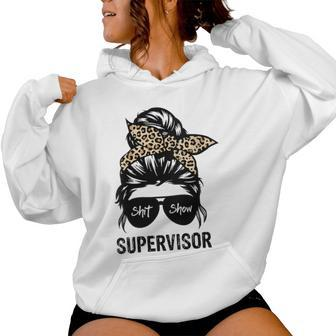 Cool SHIT Show Supervisor Hilarious Vintage For Adults Women Hoodie - Monsterry UK