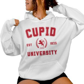 Cupid University College Valentines Day Love Red Women Hoodie - Monsterry