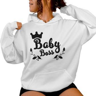 Cute Baby Boss Parenting Mom Dad Women Hoodie - Monsterry UK