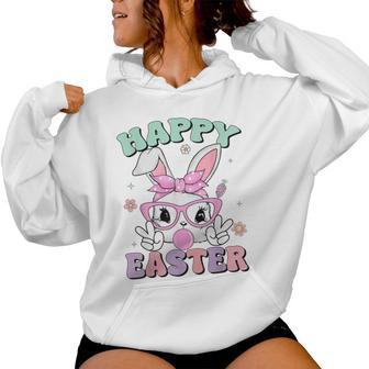 Cute Bunny Face Bublegum Happy Easter For Girls Women Hoodie - Monsterry CA