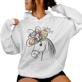 Cute Horse 150Th Derby Day 2024 Horse Racing Fascinator Hat Women Hoodie | Mazezy