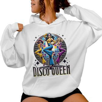 Disco Queen 70'S 80'S Retro Vintage Costume Disco Dance Women Hoodie - Monsterry AU