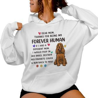 Dog Mom Forever Human Red Cocker Spaniel Women Hoodie | Mazezy DE