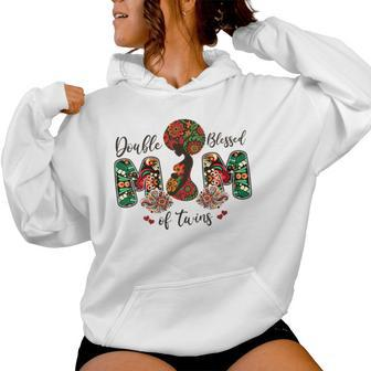 Double Blessed Mom Of Twins Woman Junenth Mother's Day Women Hoodie - Monsterry DE