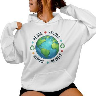 Earth Day Teacher Environment Day Recycle Earth Day Women Hoodie - Monsterry UK