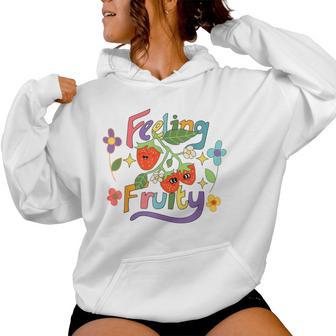 Feeling Fruity Lgbtq Fruit Rainbow Lesbian Gay Pride Month Women Hoodie - Thegiftio UK