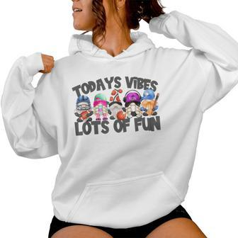 Field Day Quote For Girls Todays Vibes Lots Of Fun Gnomies Women Hoodie - Monsterry UK