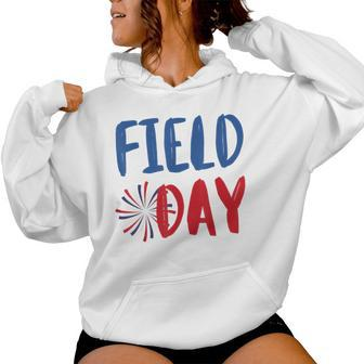 Field Day Red White And Blue Student Teacher Women Hoodie - Seseable