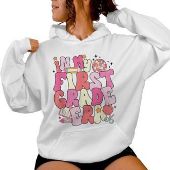 In My First Grade Era Groovy Teacher Apple Disco Ball Women Women Hoodie - Monsterry CA