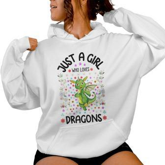 Flying Dragons Lover Cute Just A Girl Who Loves Dragons Women Hoodie - Thegiftio UK