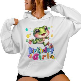 Frosch Geburtstag Prinzessin Mädchen It's My Birthday Frosch Kapuzenpullover für Damen - Geschenkecke