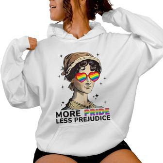 More Pride Less Prejudice Proud Ally Rainbow Pride Women Hoodie - Monsterry UK