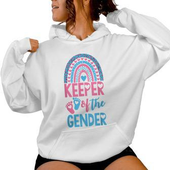 Gender Reveal Keeper Of The Gender Boho Gender Reveal Women Hoodie - Thegiftio UK