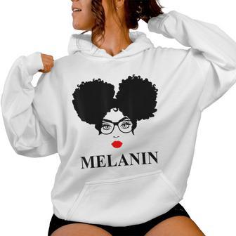 Afro Diva Red Lips Black Girl Magic Puffs Melanin Women Hoodie - Monsterry AU