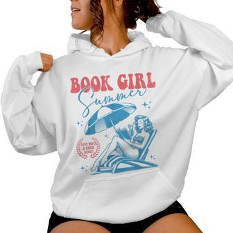 Girl Reading Book Summer Beach Vacation For Book Lover Women Hoodie - Monsterry DE