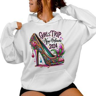 Girls Trip New Orleans 2024 Girl Mardi Gras Matching Women Hoodie - Seseable