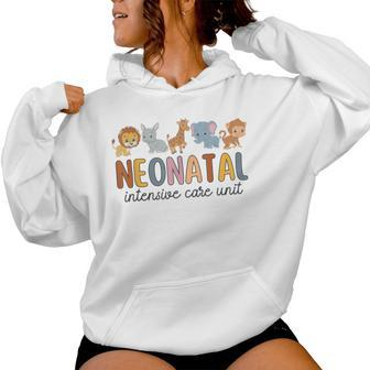 Groovy Neonatal Intensive Care Unit Animals Nicu Nurse Women Hoodie - Monsterry CA