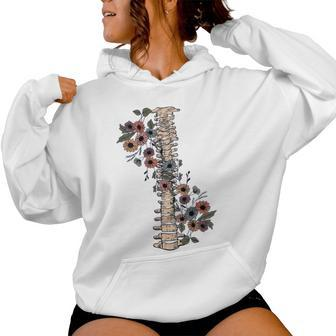 Grow Through It Floral Spine Mental Health Awareness On Back Women Hoodie - Monsterry CA