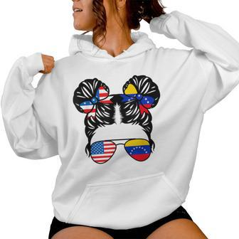 Half American Venezuelan Girl Usa Venezuela Flag Patriot Women Hoodie - Thegiftio UK