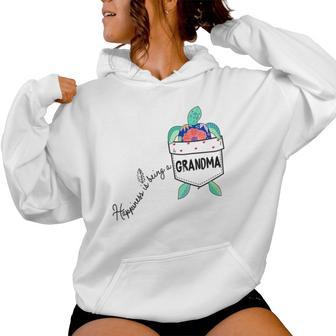 Happiness Is Being A Grandma Sea Turtle Ocean Animal Women Hoodie - Monsterry CA