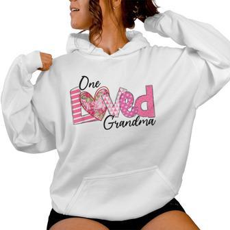 Heart One Loved Grandma Family Valentine's Day Womens Women Hoodie - Monsterry CA