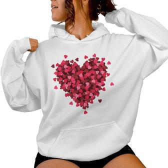 Hearts & Girls Valentine's Day Heart Cute Hearts Women Hoodie - Seseable