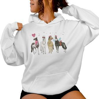 Horse Valentine's Day Horse Lover Horse Mom Women Hoodie - Monsterry
