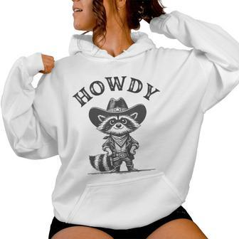 Howdy Cowboy Raccoon Howdy Raccoon Howdy Animal Women Hoodie - Thegiftio UK
