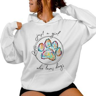 Just A Girl Who Loves Dogs Women Hoodie - Seseable
