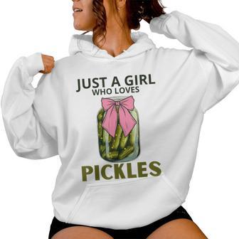 Just A Girl Who Loves Pickles Women Hoodie - Thegiftio UK