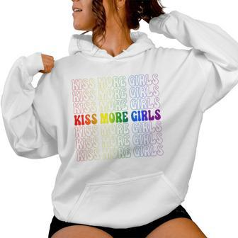 Kiss More Girls Gay Lesbian Pride Lgbt Lovers Feminist Women Hoodie - Monsterry UK
