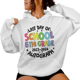 Last Day Of School Autograph 5Th Grade Graduation Boys Girls Women Hoodie - Seseable