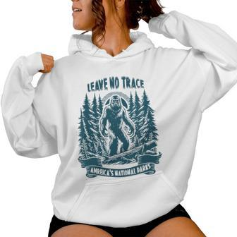 Leave No Trace America National Parks Big Foot Women Hoodie - Monsterry UK