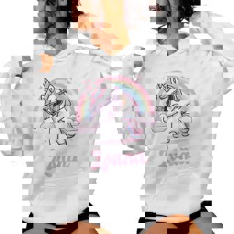 Louna Cadeau Prénom Personnalisé Fille Licorne Sweat à capuche femme - Cadeauxyz
