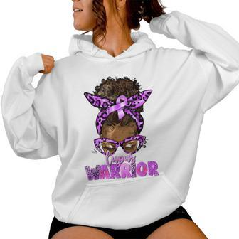 Lupus Warrior Afro Messy Bun Black Lupus Awareness Women Hoodie | Mazezy AU