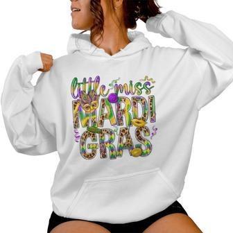Mardi Gras Little Miss Mardi Gras Girl Outfit Women Hoodie | Mazezy