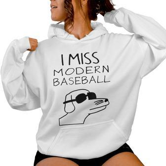 I Miss Modern Baseball Dog Sport Lover Women Hoodie - Seseable