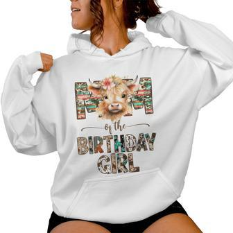 Mom And Dad Birthday Girl Cow Family Party Decorations Women Hoodie - Seseable