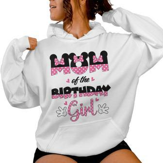Mom And Dad Birthday Girl Mouse Family Matching Women Hoodie - Seseable