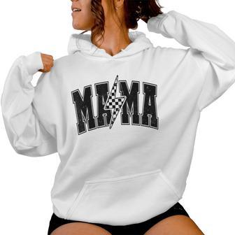 Racing Mom Race Mom Racer Race Checkered Mama Women Hoodie - Monsterry AU