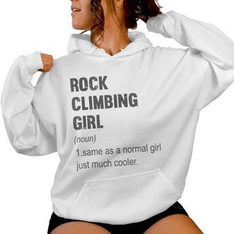 Mountain Climber Rock Climbing Girl Definition Women Hoodie - Thegiftio UK