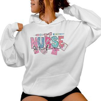 Nurse's Day Nurse Life Nurse Week 2024 This Is Fine Women Hoodie | Mazezy