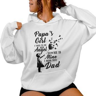 Papas Girl Ich War Früher Sein Engel Jetzt Ist Er Mein Miss Dad Gray S Kapuzenpullover für Damen - Geschenkecke