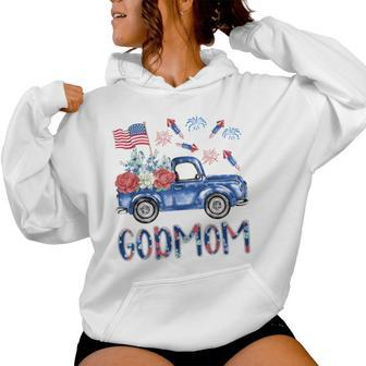 Patriotic Godmom 4Th July American 4Th 7 Family Women Hoodie - Monsterry UK