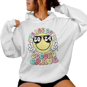 Peace Out Second Grade Retro Smile Last Day Of School 2024 Women Hoodie - Seseable
