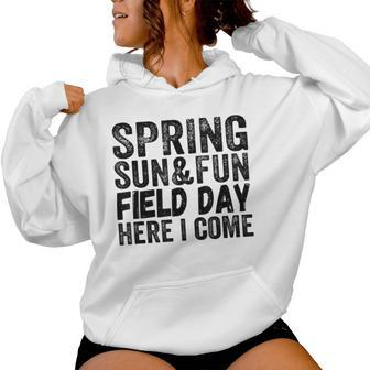 Pink Spring Fun Quote For And Teachers For Field Day Women Hoodie - Monsterry