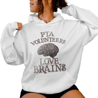 Pta Volunrs Love Brains This Is My Scary Mom Dad Costume Women Hoodie - Monsterry